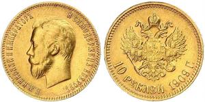 10 Rouble Empire russe (1720-1917) Or Nicolas II (1868-1918)