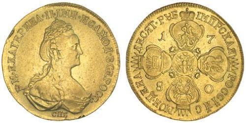 10 Rouble Empire russe (1720-1917) Or Catherine II (1729-1796)