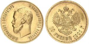 10 Rubel Russisches Reich (1720-1917) Gold Nikolaus II (1868-1918)