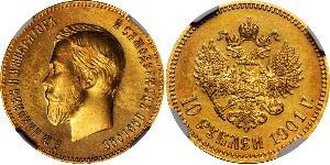 10 Rubel Russisches Reich (1720-1917) Gold Nikolaus II (1868-1918)