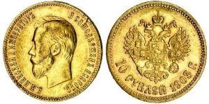 10 Rubel Russisches Reich (1720-1917) Gold Nikolaus II (1868-1918)