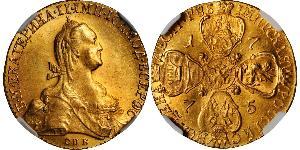 10 Ruble Russian Empire (1720-1917) Gold Catherine II (1729-1796)