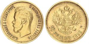 10 Rublo Impero russo (1720-1917) Oro Nicola II (1868-1918)