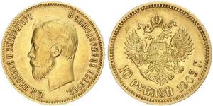 10 Rublo Impero russo (1720-1917) Oro Nicola II (1868-1918)