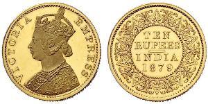 10 Rupee Britisch-Indien (1858-1947) Gold Victoria (1819 - 1901)