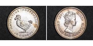 10 Rupee Mauricio (1968 - )  Isabel II (1926-2022)