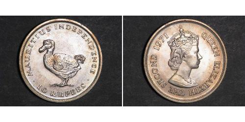 10 Rupee Mauritius  Elizabeth II (1926-2022)