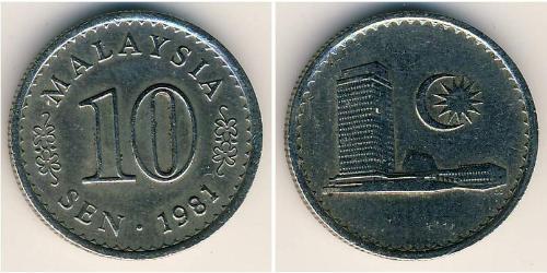10 Sen Malaysia (1957 - ) Kupfer/Nickel 