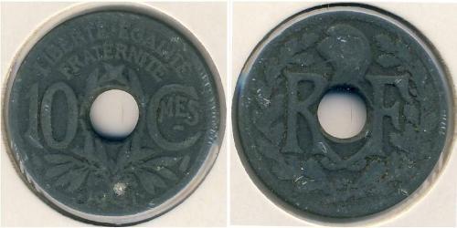 10 Sent Vichy France (1940-1944) Acier 