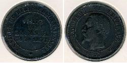 10 Sent Secondo Impero francese (1852-1870) Bronzo Napoleone III (1808-1873)
