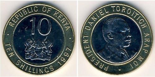 10 Shilling 肯尼亚 (1963 - ) Bimetal 
