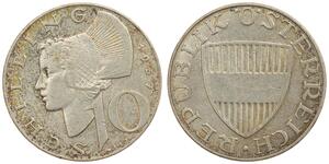 10 Shilling Republik Österreich (1955 - ) Silber 