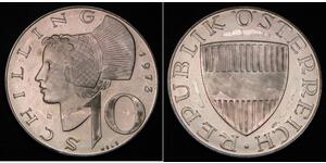 10 Shilling 奥地利 銀 