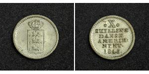 10 Skilling Danemark Argent Frédéric VI de Danemark (1768 -1839)