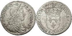10 Соль Франкське королівство (843-1791) Срібло Людовик XIV (1638-1715)