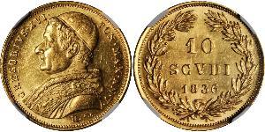 10 Soldo Kirchenstaat (752-1870) Gold Gregor XVI.