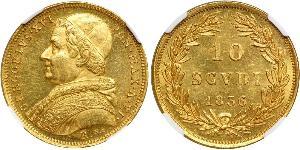 10 Soldo États pontificaux (752-1870) Or Grégoire XVI