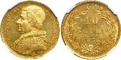 10 Soldo Estados Pontificios (752-1870) Oro Gregorio XVI