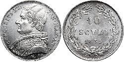 10 Soldo Estados Pontificios (752-1870) Plata Gregorio XVI