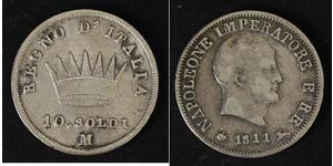 10 Soldo Kingdom of Italy (Napoleonic) (1805–1814) Silver Napoleon (1769 - 1821)