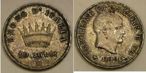 10 Soldo Kingdom of Italy (Napoleonic) (1805–1814) Silver Napoleon (1769 - 1821)
