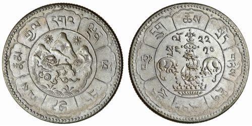 10 Srang Tíbet Plata 