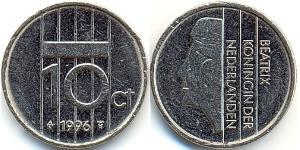 10 Stiver Regno dei Paesi Bassi (1815 - )  
