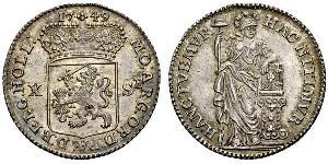 10 Stuiver Niederlande Silber 