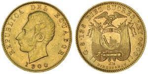 10 Sucre Équateur (1830 - ) Or 