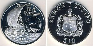 10 Tala Samoa Argent 