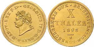 10 Thaler States of Germany Or George IV (1762-1830)