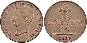 10 Tornesi Italian city-states Kupfer 