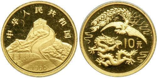 10 Yuan Cina Oro 