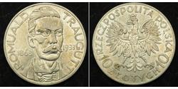 10 Zloty Deuxième République de Pologne (1918 - 1939) Argent Romuald Traugutt