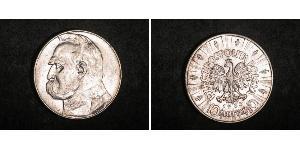 10 Zloty Deuxième République de Pologne (1918 - 1939) Argent Józef Piłsudski