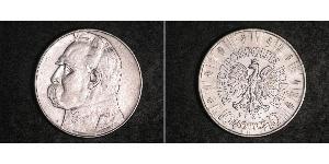 10 Zloty Deuxième République de Pologne (1918 - 1939) Argent Józef Piłsudski