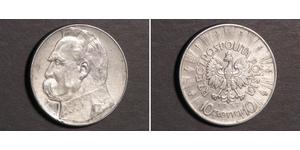 10 Zloty Seconda Repubblica Polacca (1918 - 1939) Argento Józef Piłsudski