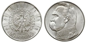 10 Zloty Seconda Repubblica Polacca (1918 - 1939) Argento Józef Piłsudski
