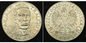 10 Zloty Seconda Repubblica Polacca (1918 - 1939) Argento Romuald Traugutt