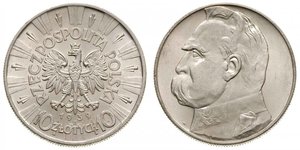 10 Zloty Seconda Repubblica Polacca (1918 - 1939) Argento Józef Piłsudski