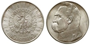 10 Zloty Seconda Repubblica Polacca (1918 - 1939) Argento Józef Piłsudski