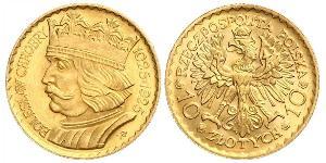 10 Zloty Second Polish Republic (1918 - 1939) Gold 
