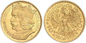 10 Zloty Second Polish Republic (1918 - 1939) Gold 