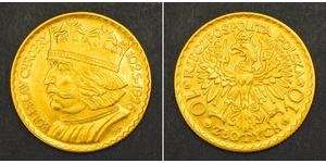 10 Zloty Second Polish Republic (1918 - 1939) Gold 