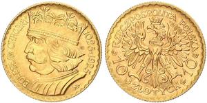 10 Zloty Second Polish Republic (1918 - 1939) Gold 