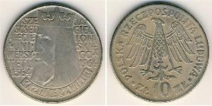 10 Zloty Volksrepublik Polen (1952-1990) Kupfer/Nickel 