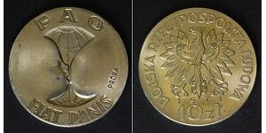 10 Zloty Volksrepublik Polen (1952-1990) Kupfer/Nickel 