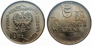 10 Zloty Volksrepublik Polen (1952-1990) Kupfer/Nickel 