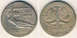 10 Zloty Volksrepublik Polen (1952-1990) Kupfer/Nickel 