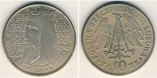 10 Zloty Volksrepublik Polen (1952-1990) Kupfer/Nickel 